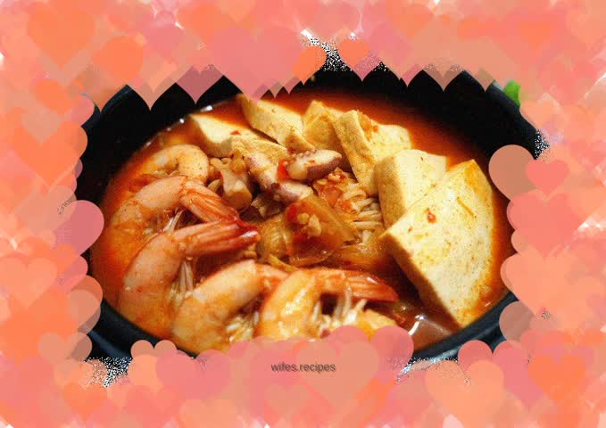 Korean seafood hotpot