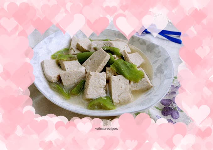 Luffa stewed tofu