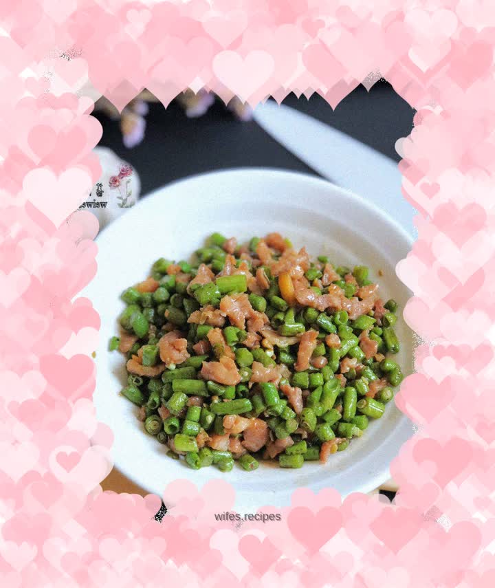 Stir-fried minced pork with green beans