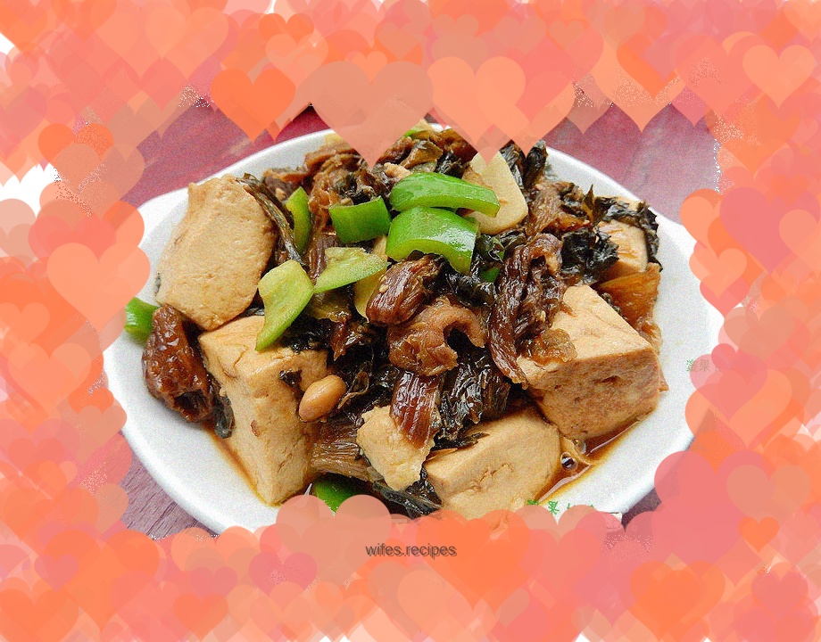 Braised tofu with dried vegetables