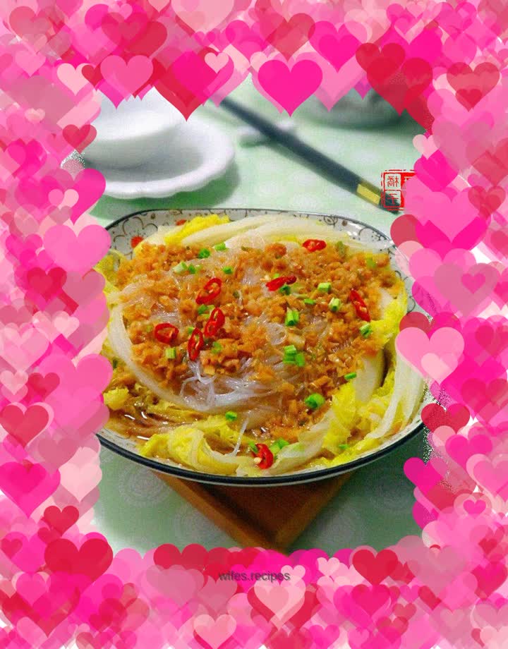 Steamed Baby Cabbage with Garlic Vermicelli