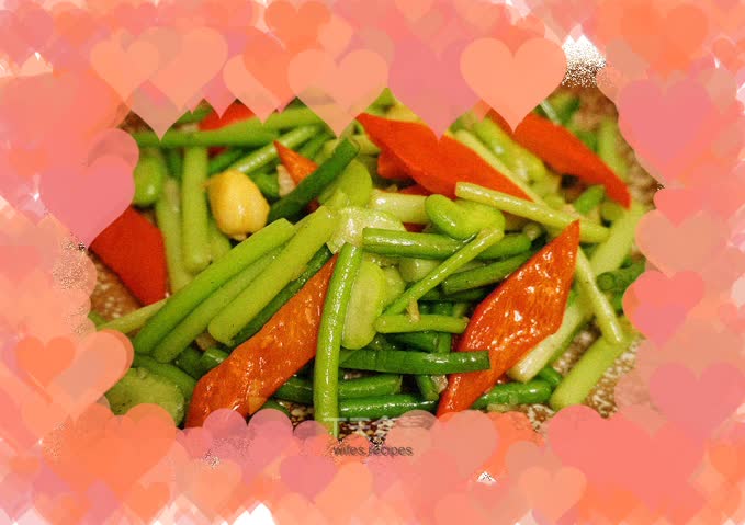 Stir-fried broad beans with garlic