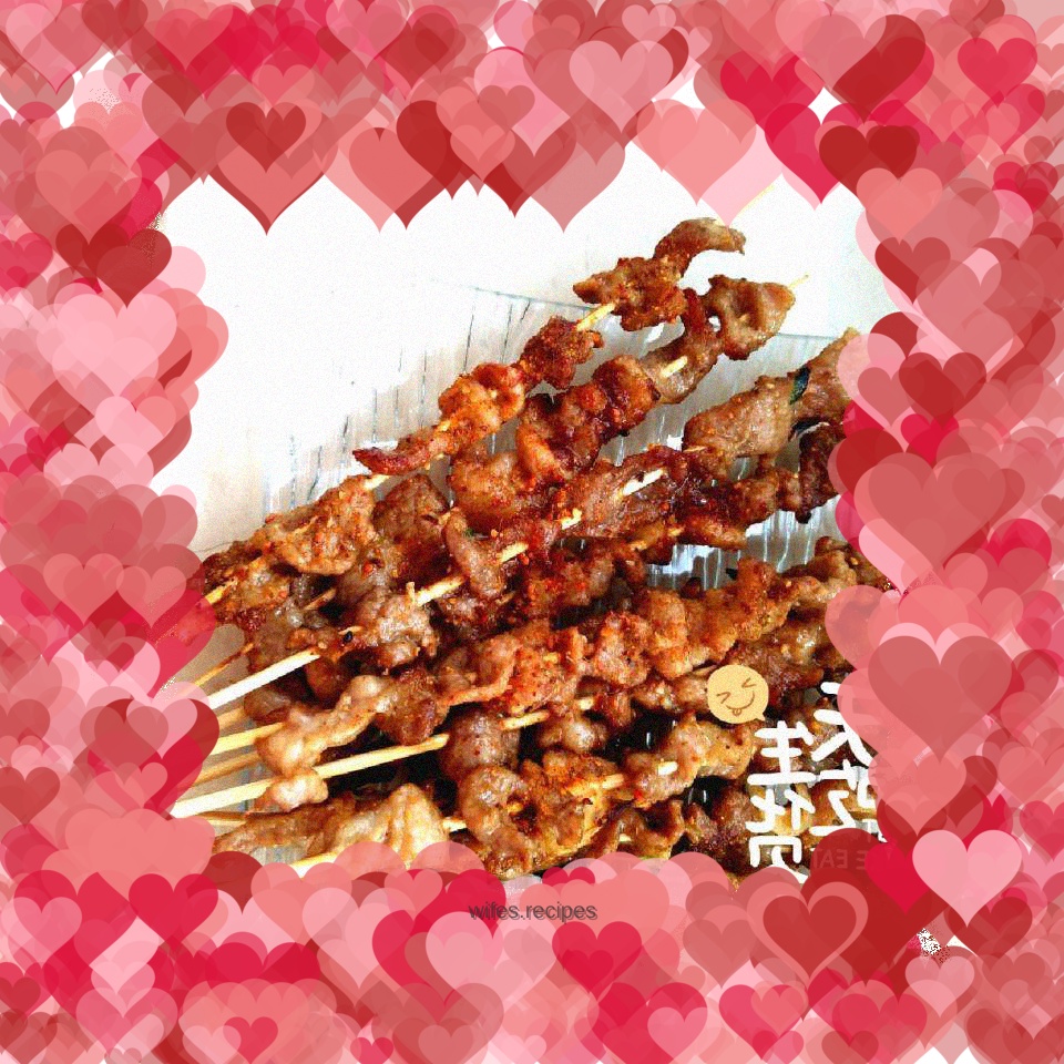 Grilled pork skewers