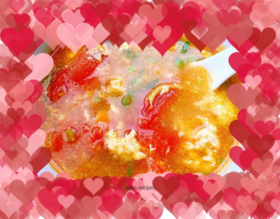 Tomato mustard egg soup