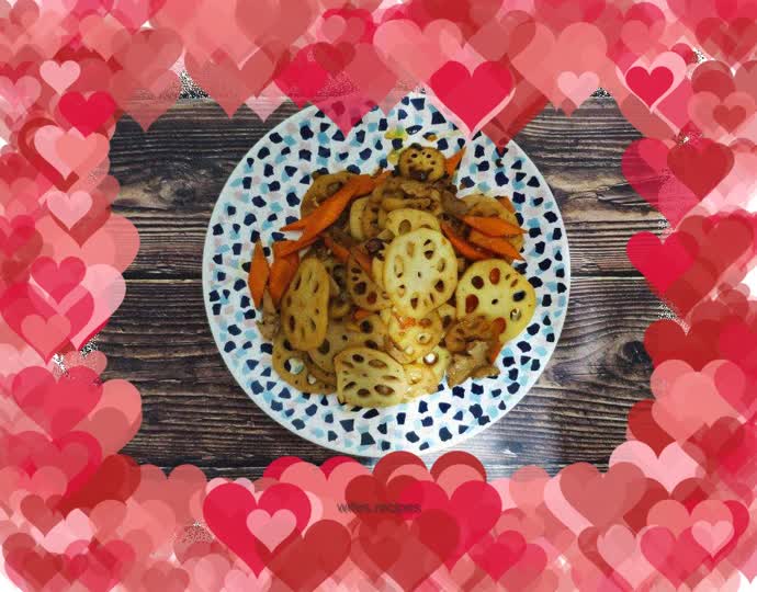 Home-style fried lotus root slices
