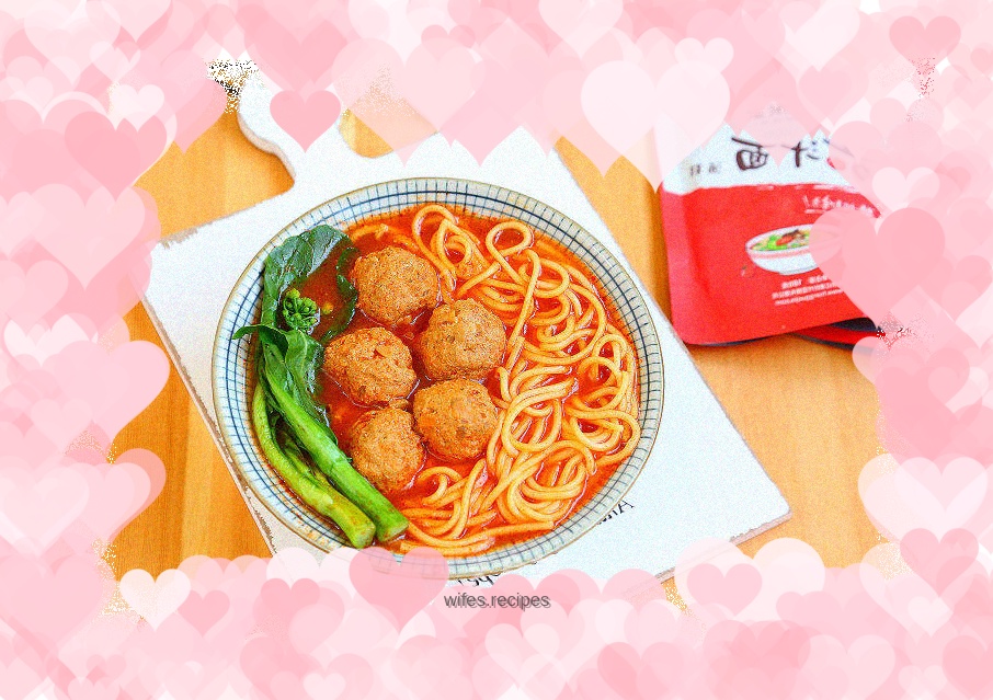 Hongguojia Recipe: Meatballs and Tomato Sauce Noodles
