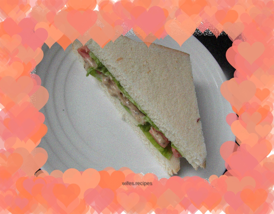 Black pepper ham and egg sandwich