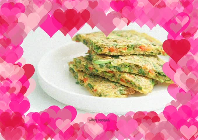 Healthy and fat-reducing spinach omelette