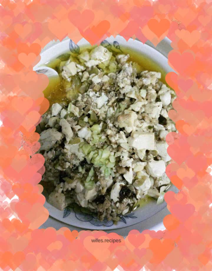Steamed Minced Pork with Tofu and Pickled Vegetables