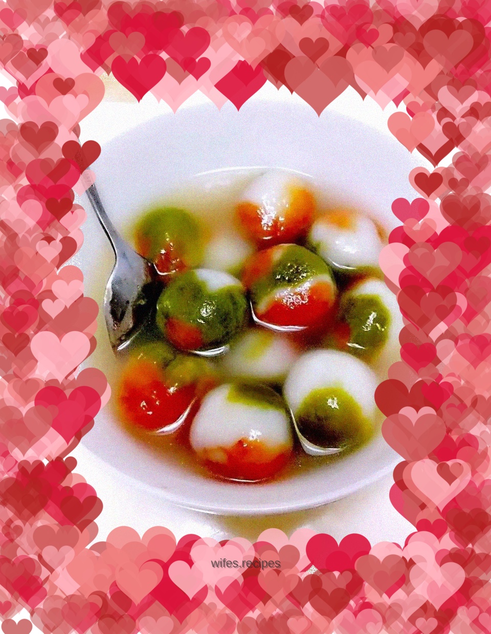 Colorful glutinous rice balls