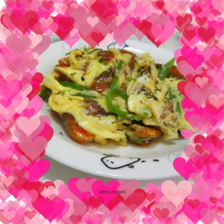 Chili and shrimp omelette