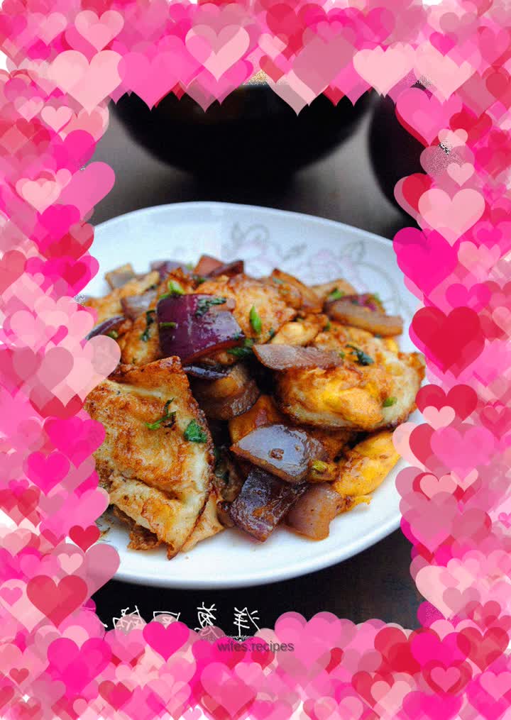 Onion twice-cooked egg