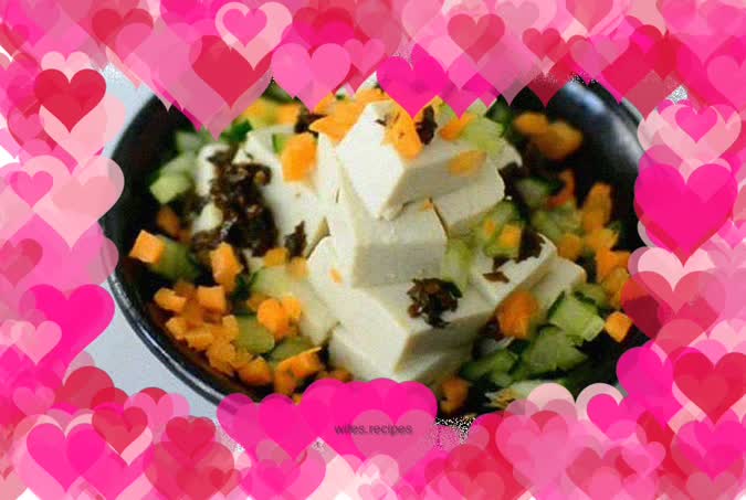 Chinese toon mixed with tofu