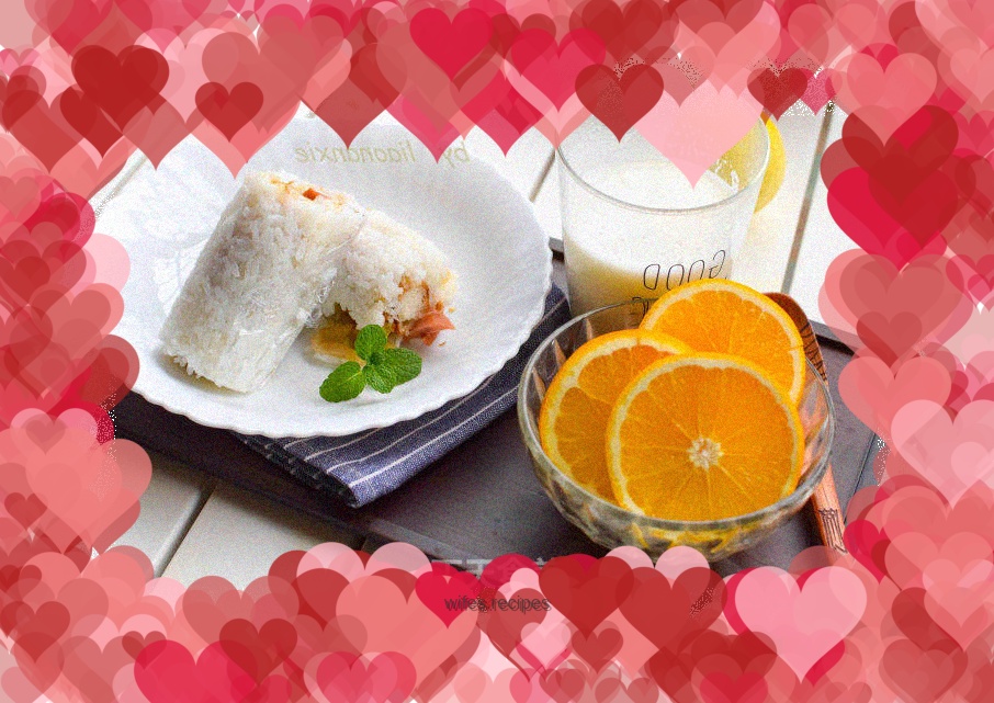 The popular breakfast staple meat floss rice balls