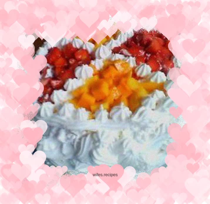 Cream decorated cake