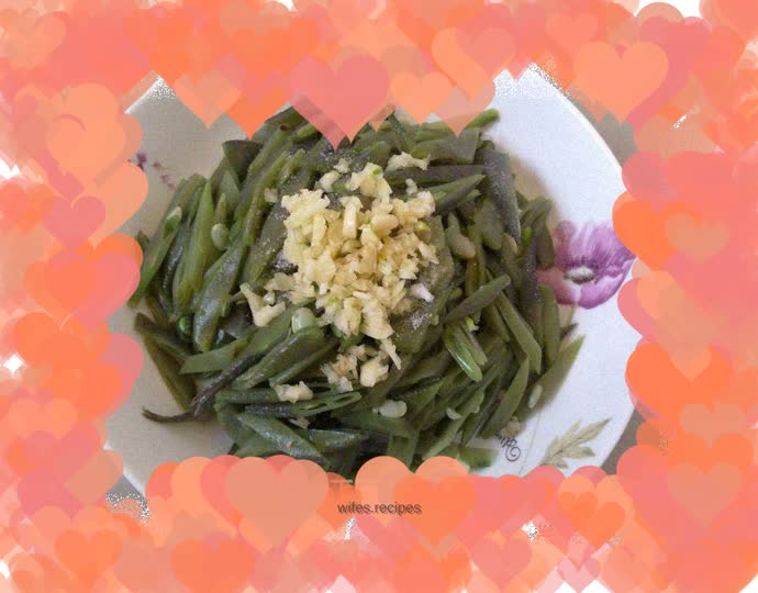 Garlic Purple Eyebrow Beans