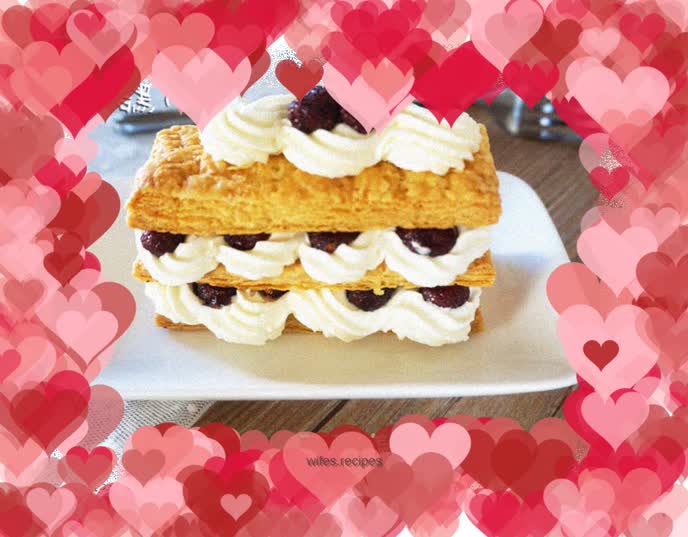 Napoleon Thousand-feuille Cream Dry Fruit Pastry