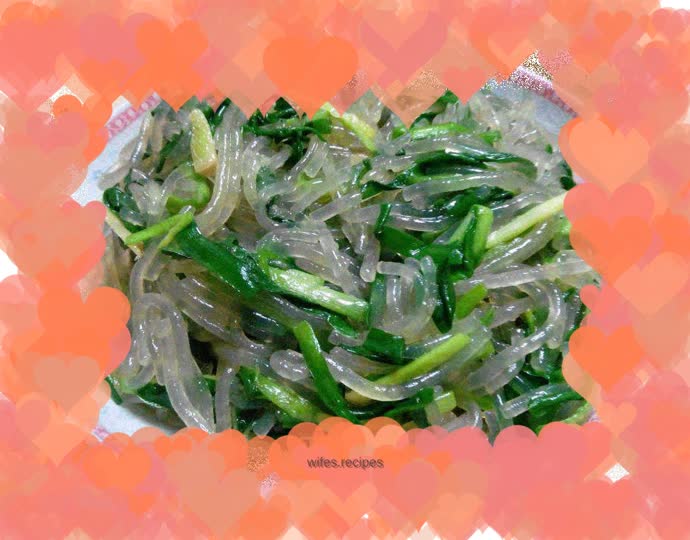 Fried vermicelli with leeks