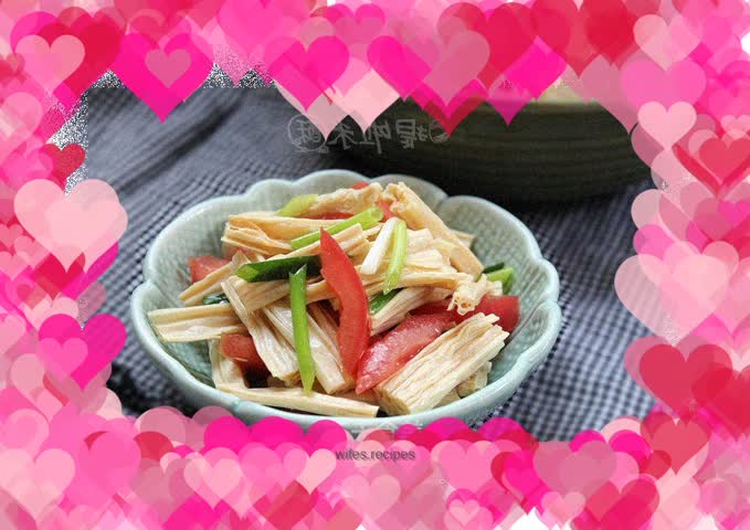 Refreshing and delicious - tomato mixed with yuba