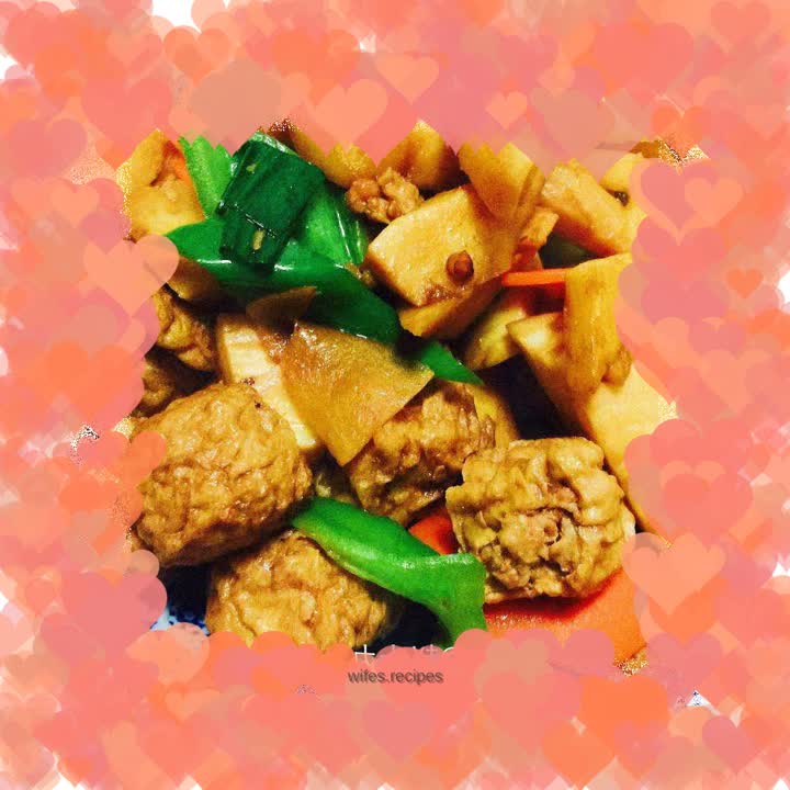 Winter bamboo shoots stuffed with beans