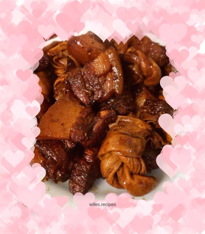 Roast pork with louver knot