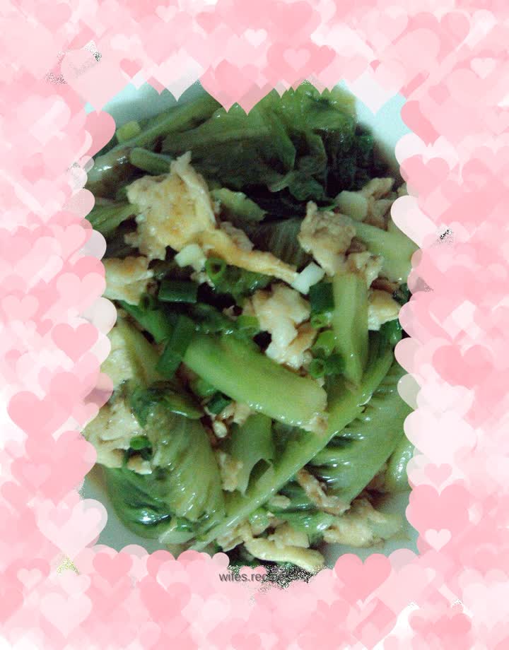 Egg braised lettuce