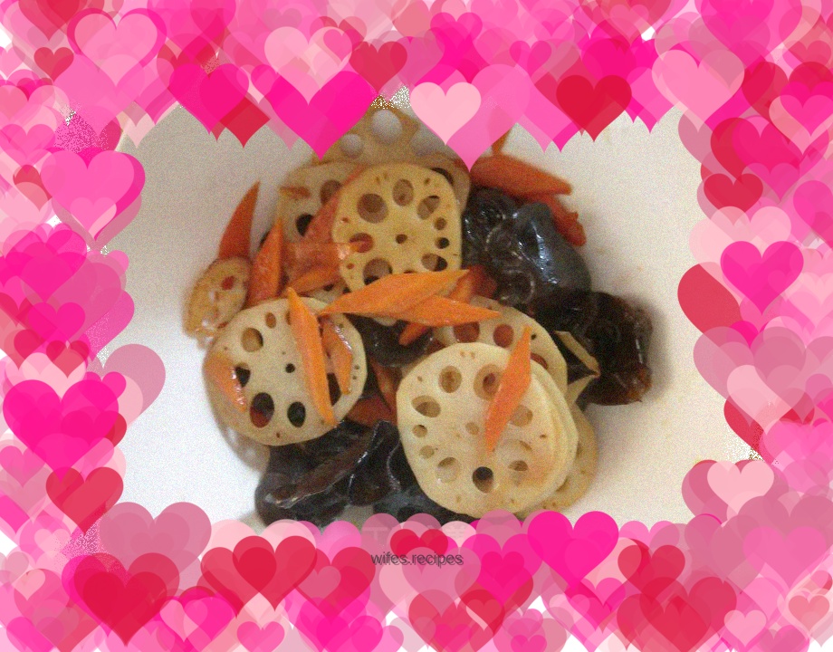 Stir-fried lotus root slices