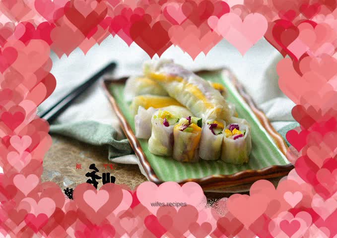 Fresh vegetable rice paper rolls