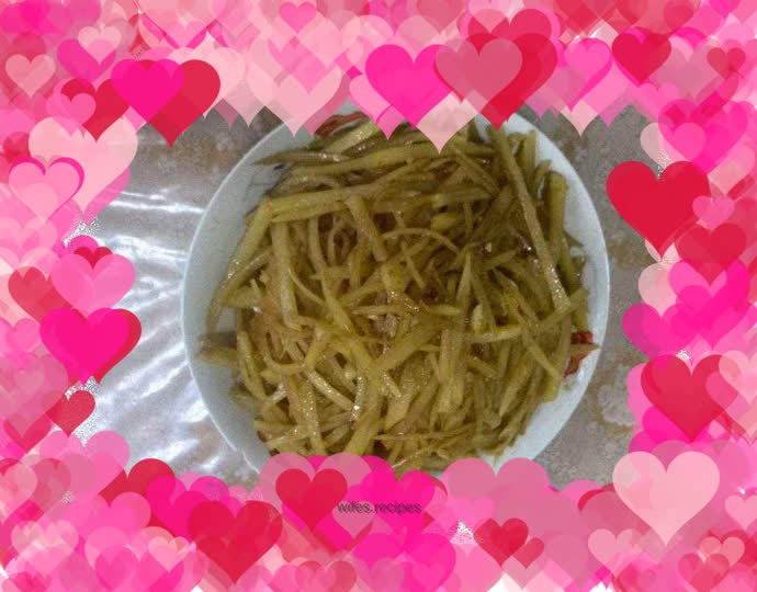 Garlic potato shreds