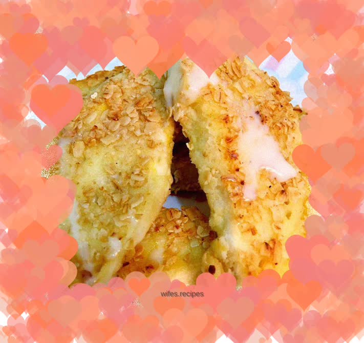 Crispy steamed bun slices