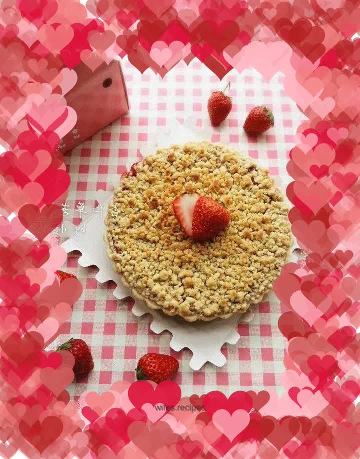 Almond and strawberry pie (6 inches)