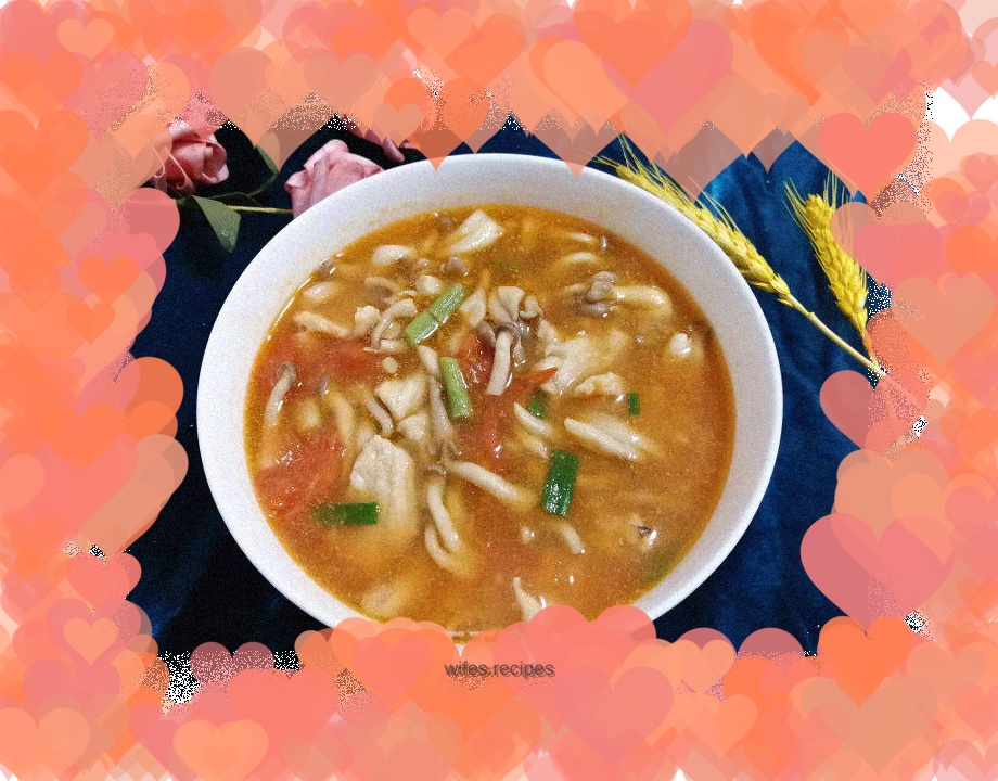 Mushroom, Tomato and Pork Soup