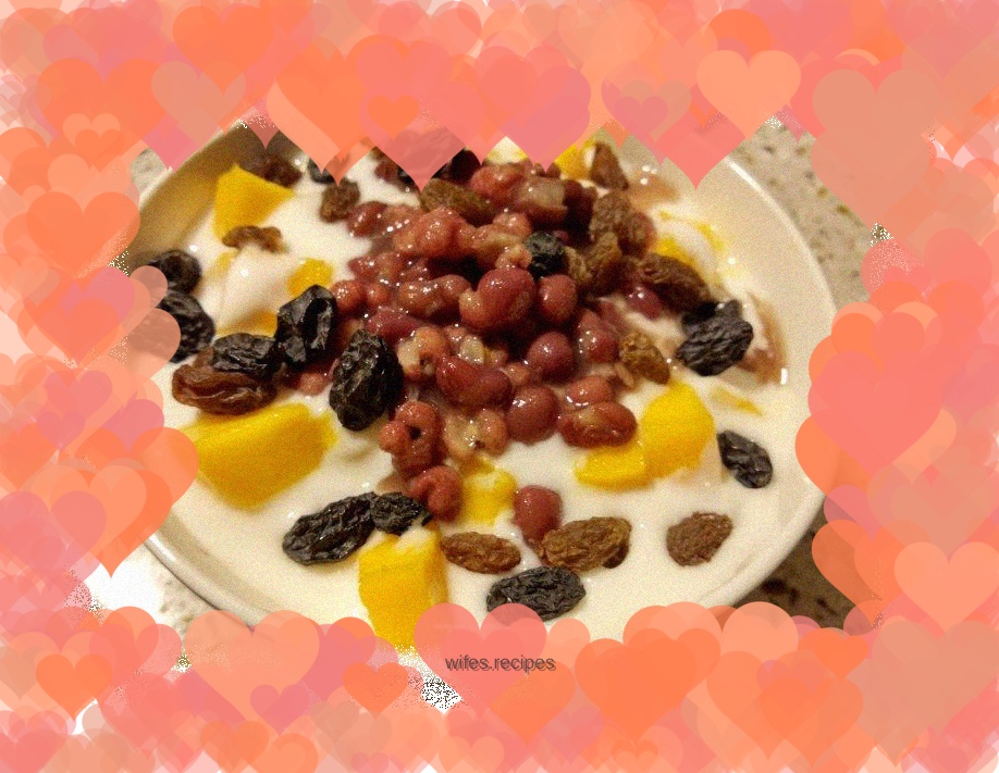 Red Bean Mango Yogurt Smoothie