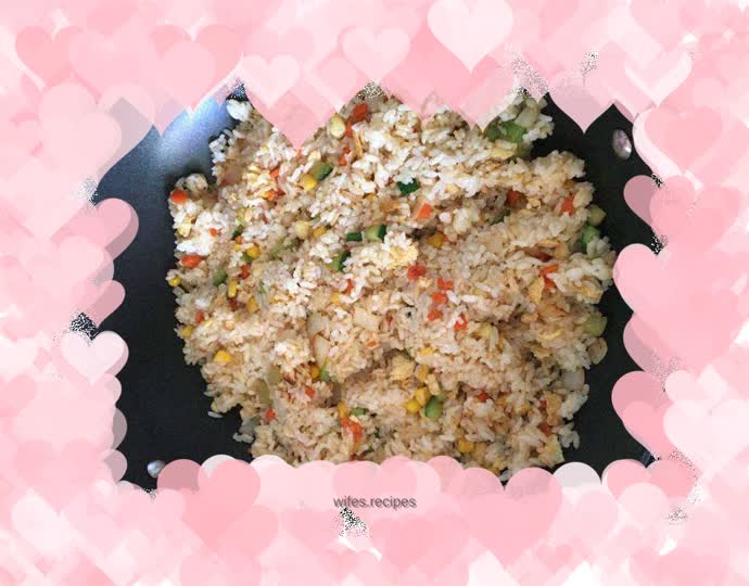 Colorful fried rice