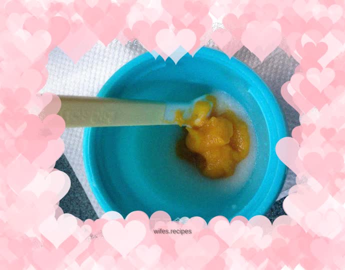 Baby food supplement pumpkin paste