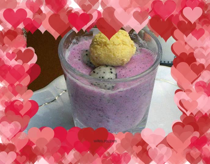 Dragon fruit ice cream drink