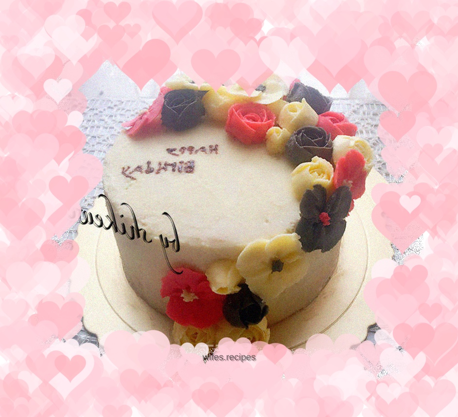 Decorated birthday cake