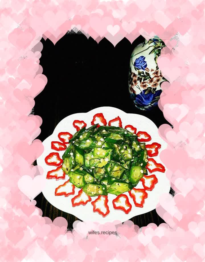 Stir-fried garlic okra