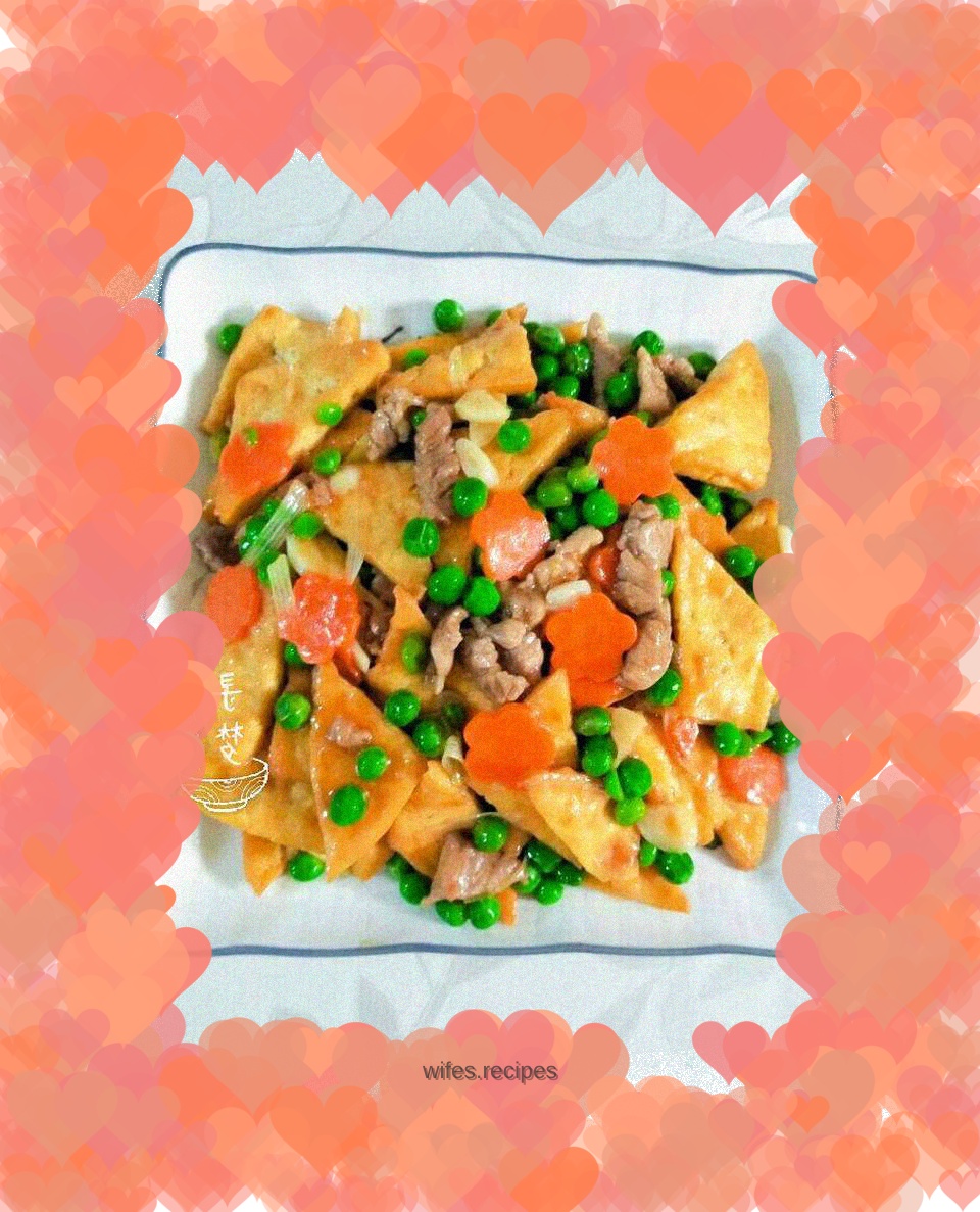 Homemade peas and tofu