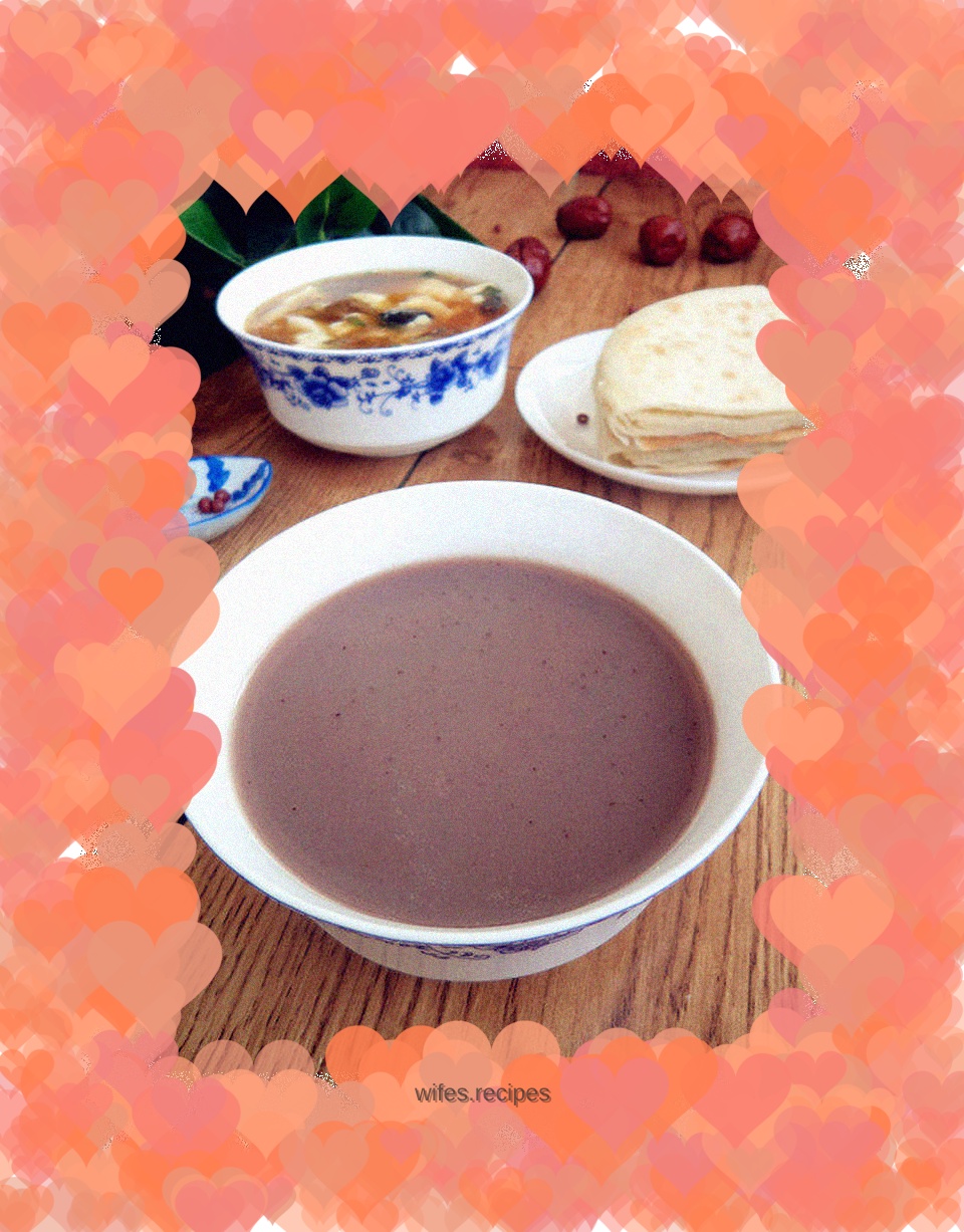 Red bean and red date soy milk