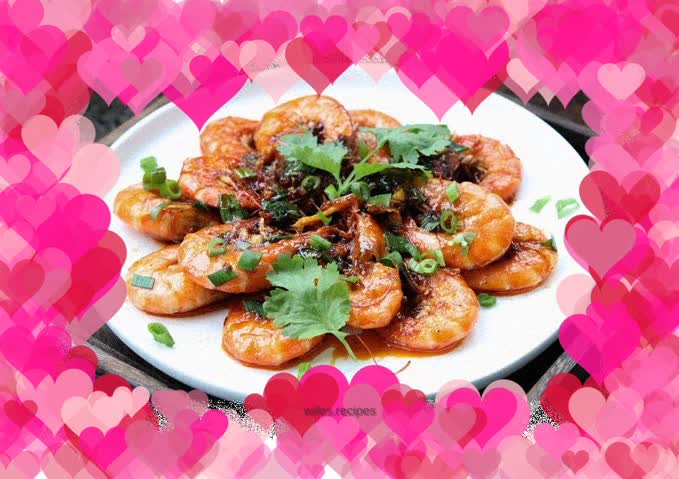 Braised prawns