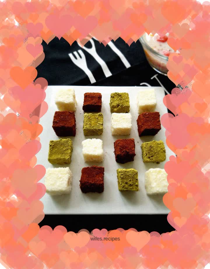 Three-color milk cubes