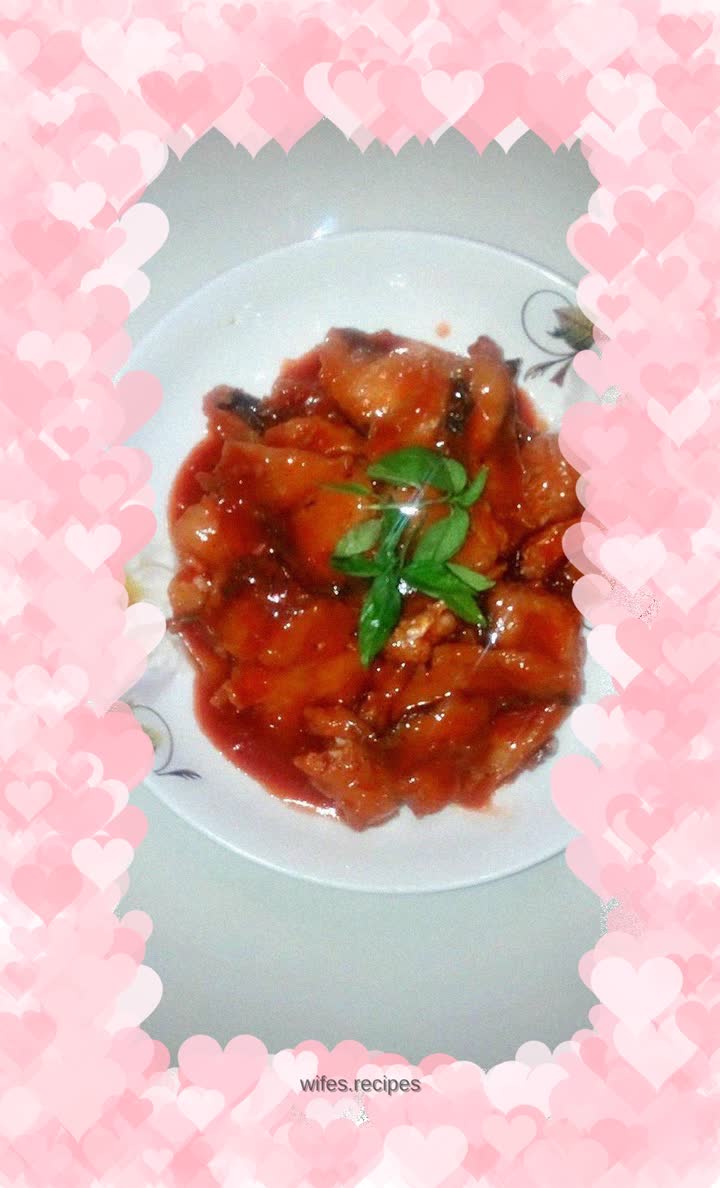 Delicious and tempting sweet and sour fish fillets