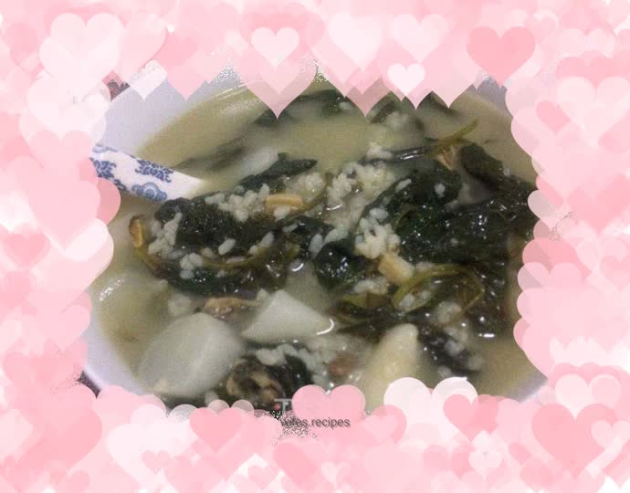 Sweet Potato and Leaf Vegetable Rice