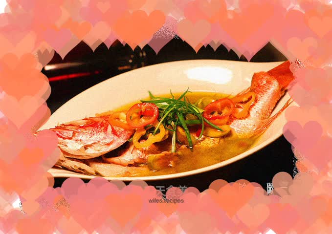 Fish cooked with olives