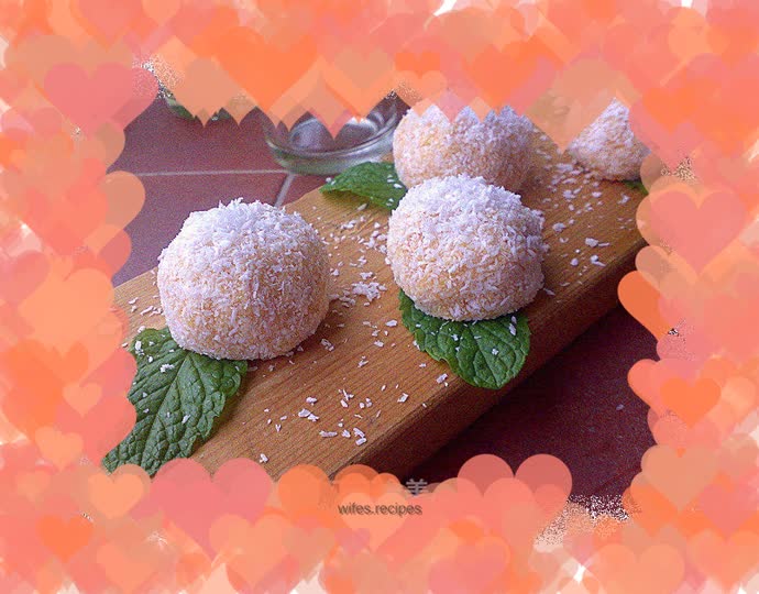 Coconut Pumpkin Mochi