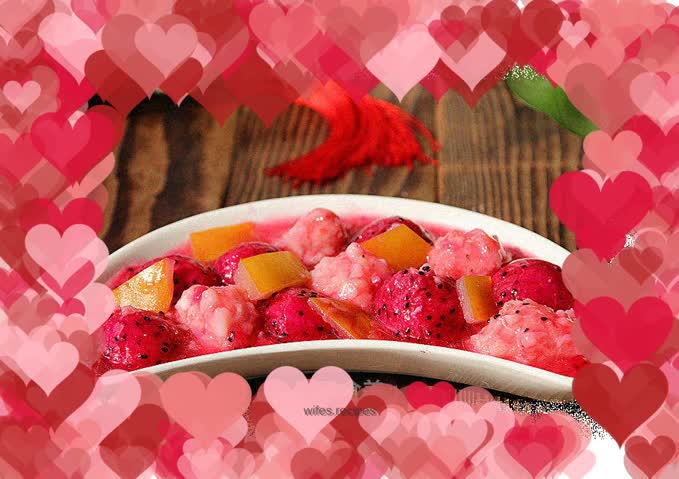 Dragon Fruit Braised Shrimp Balls