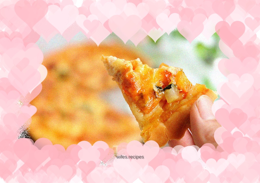 Pizza made with soy milk - diced chicken and vegetable pizza