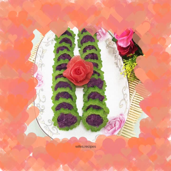 Bitter Melon and Purple Sweet Potato Rings