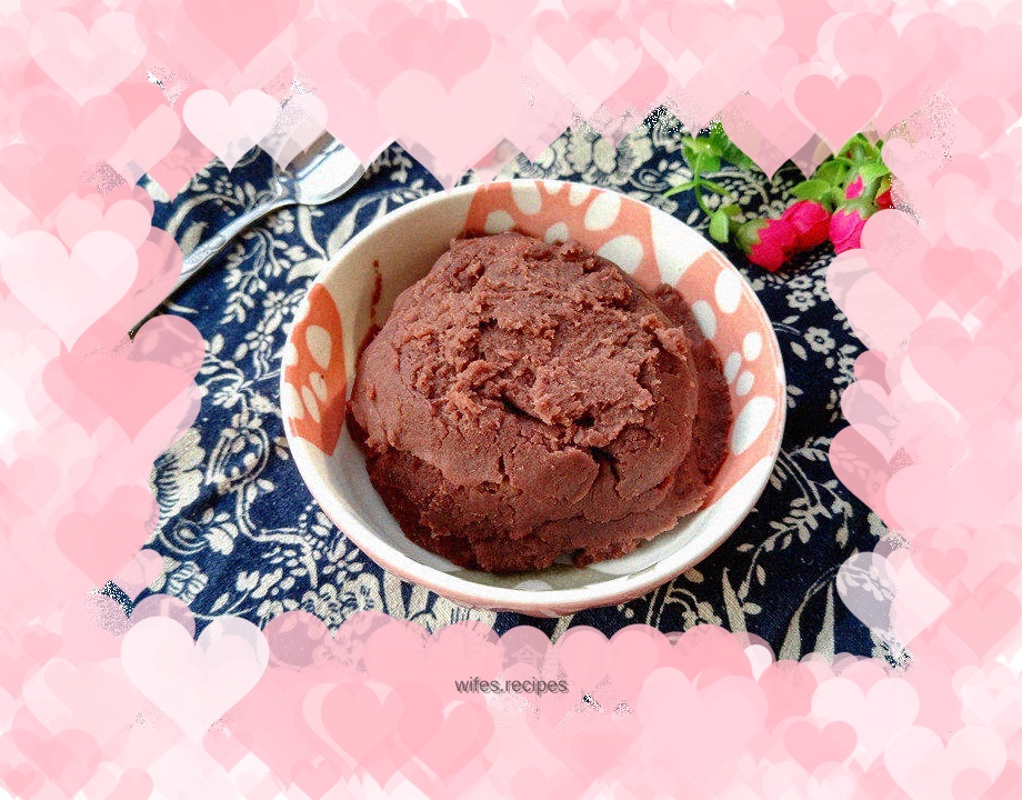 Homemade red bean paste